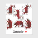 Search for rustic bear stickers Flannel