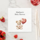 Search for teddy bear baby shower napkins Heart