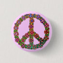 Search for peace symbol badges Flower power