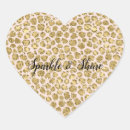 Search for gold glitter hearts stickers For her