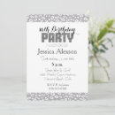 Search for grey sweet 16 invitations Glamour