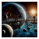 Search for space wall posters Blue