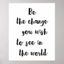 Search for change you wish see world posters Quote
