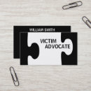 Search for puzzle pieces business cards Black