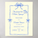 Search for lemon bridal shower welcome signs Blue and yellow