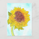 Search for sunflower postcards Watercolor