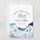 Search for shark baby boy shower invitations Under the sea