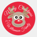 Search for cartoon reindeer stickers Rudolph