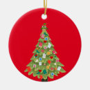 Search for book lover christmas tree decorations Red