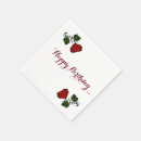 Search for red rose napkins Birthday party