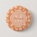 Search for orange flowers badges Girly