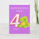Search for dinosaur 4th birthday cards Cute