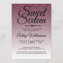 Search for burgundy sweet 16 invitations Purple