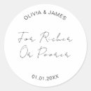 Search for lucky in love wedding stickers For richer or poorer