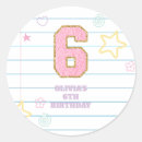 Search for 6th birthday stickers Pink