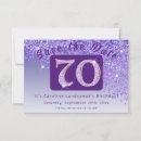 Search for 70th birthday save the dates Glitter