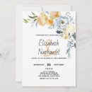 Search for blue orange white wedding invitations Floral
