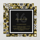 Search for golden sweet 16 invitations Flowers