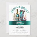 Search for vintage western bridal shower invitations Boots and bubbly