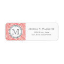 Search for pink and grey return address labels Pattern