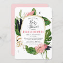 Search for tropical floral baby shower invitations Botanical