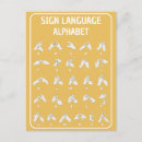 Search for sign language postcards Hard of hearing