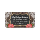 Search for chalkboard floral return address labels Vintage