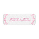 Search for pink damask return address labels White