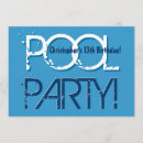 Search for 13th pool birthday invitations Party