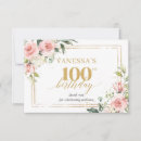 Search for 100th birthday thank you cards Rose gold