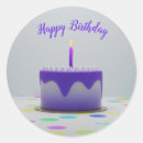 Search for purple cake stickers Birthday