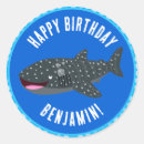 Search for whale birthday stickers Shark