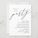Search for party after elopement invitations Black and white