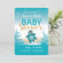 Search for sea turtle baby shower invitations Blue