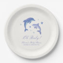 Search for dolphins paper plates Nautical