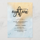 Search for light blue 18th birthday invitations Gold