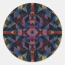 Search for abstract flowers pattern stickers Blue