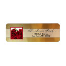 Search for rose bouquet return address labels Red