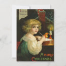 Search for little girl small christmas cards Traditional