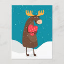 Search for cute moose postcards Winter