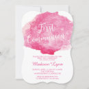 Search for watercolor first communion invitations Girl