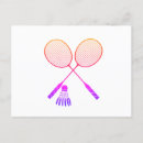 Search for badminton rackets postcards Sports