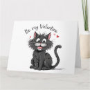 Search for black cat valentines day cards Valentine's