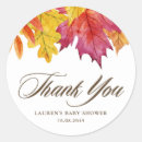 Search for autumn fall leaves stickers Thank you