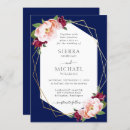 Search for burgundy and navy wedding invitations Geometric