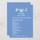 Search for guessing game baby shower invitations Blue