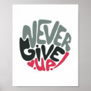 Search for never give up posters Typography