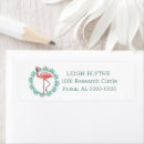Search for pink flamingos return address labels Teal