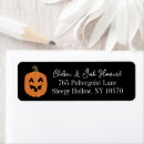 Search for white pumpkin return address labels Black and white