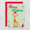 Search for funny giraffe christmas cards Santa